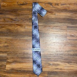 Stacy Adams Light Purple & Gray tie and matching Handkerchief NWOT